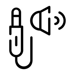 jack audio Line Icon