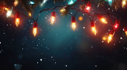 Obraz premium Christmas lights background 