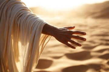 Christian Religious Imagery in Desert Sunlight - Jesus Resurrection Easter Faith