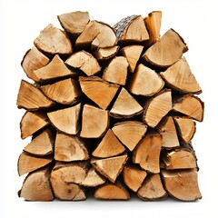 Fototapeta premium Stack of Firewood Cut Logs Wooden Fuel Winter Heat