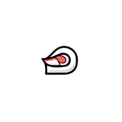 Simple flat 2D illustration of a sushi roll isolated on a white background, vector 2D design, icon, flat 2d illustration art, flat icon