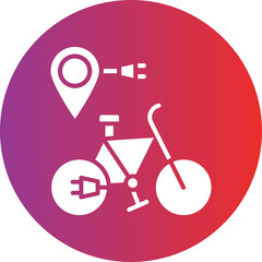 Electric Bike City Tours Icon Style