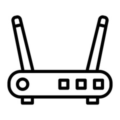 Router Vector Line Icon Design