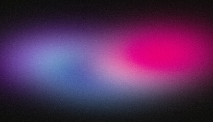 Blue purple pink glowing color noisy gradient backgrounds. Abstract soft dark colors glowing grainy gradient, vibrant color spot, wave shaped, noise texture backdrop design