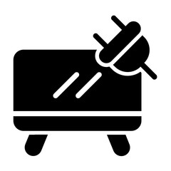 tv power cable Solid icon
