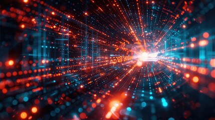 Obraz premium Abstract representation of cyber space security