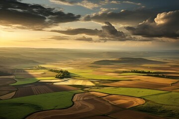 Obraz premium Farmlands horizon landscape panoramic.
