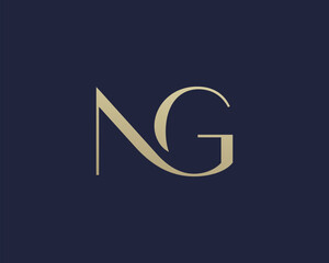 NG letter logo icon design. Classic style luxury initials monogram.