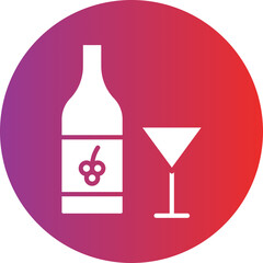 Red Wine Icon Style