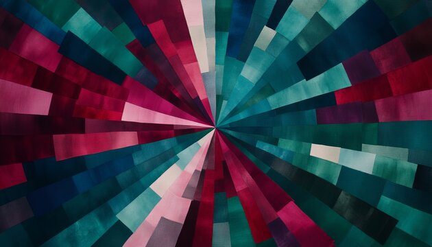 A stunning Jewel Burst background with radial patterns of emerald, sapphire, and ruby tones radiating outward, perfect for vibrant and luxurious design projects, isolated on a transparent background