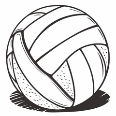 Naklejka premium Vector clip art of a volleyball, showcasing its distinctive design and texture in a clean, minimalist style.
