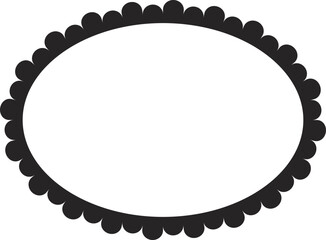 Scalloped seal round price emblem badge simple frame decoration 