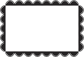 Scalloped seal round price emblem badge simple frame decoration 