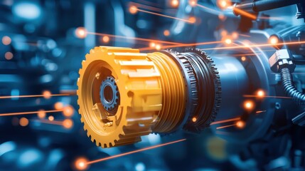 Virtual engineering space interactive component diagrams floating technical schematics holographic repair guides solution testing pods