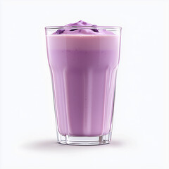 glass of taro yogurt