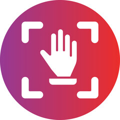 Biometric Hand Icon Style