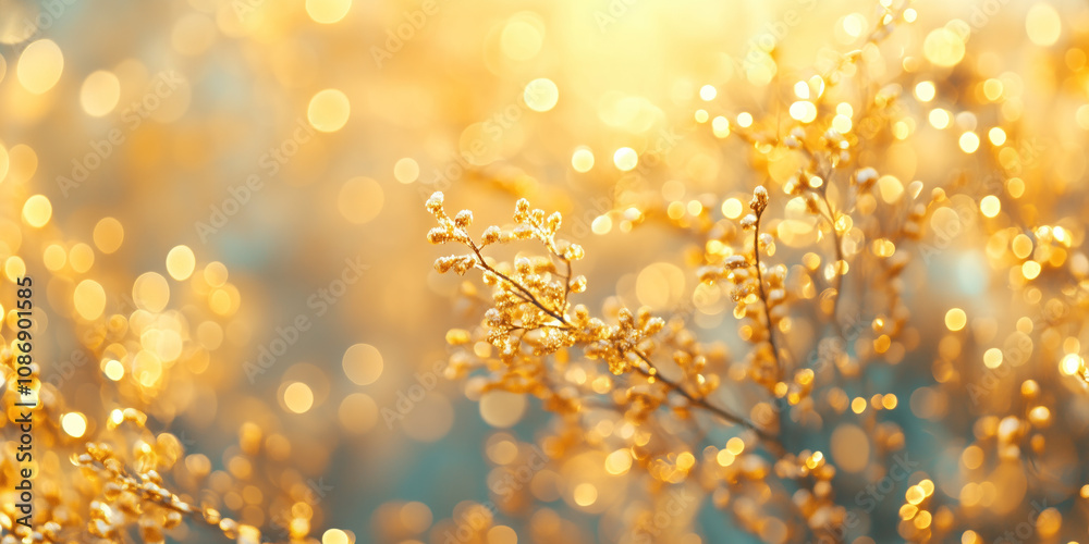 Poster christmas festive background with bokeh and lights. image. created with generative ai technology