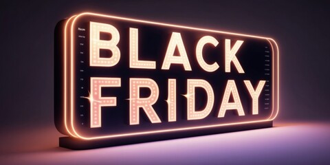 Fototapeta premium Black friday shopping event urban retail stores promotional signage nighttime atmosphere vibrant display consumerism concept