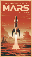 Retro mars poster 1960s