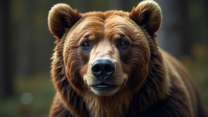 A large grizzly bear in its natural habitat, wildlife.