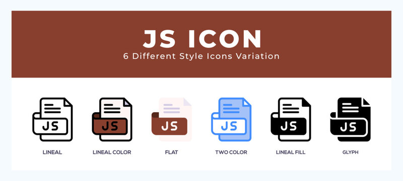 Js file icon vector design illustration in trendy style