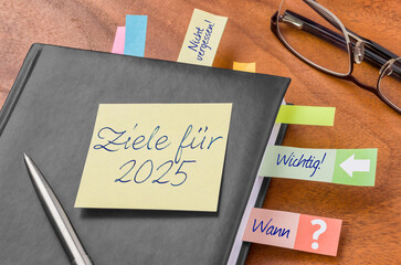 Terminkalender - Ziele für 2025