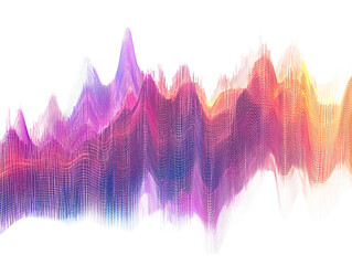 Sound wave equalizer pattern against transparent background for music-themed visuals or tech presentations