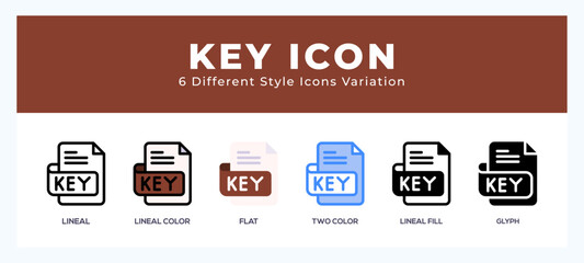 Key file pack of icons. vector illustration.
