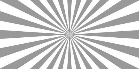 Beautiful background concept for circus with white and gray circular rays. Vintage colorful comic book background. Orange blank bubbles of different shapes. Retro rays background. 