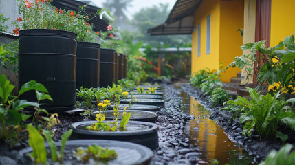old house with flowers