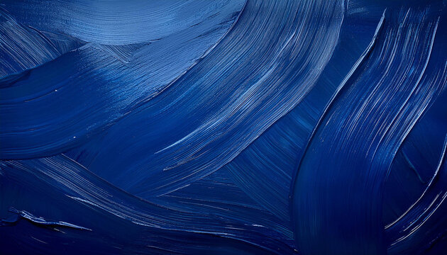 Dark blue background with textured brush strokes. The background features a deep blue color with subtle white streaks for contrast. Dark blue wallpaper with plastic texture background