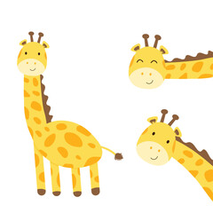 Giraffe cartoon illustration