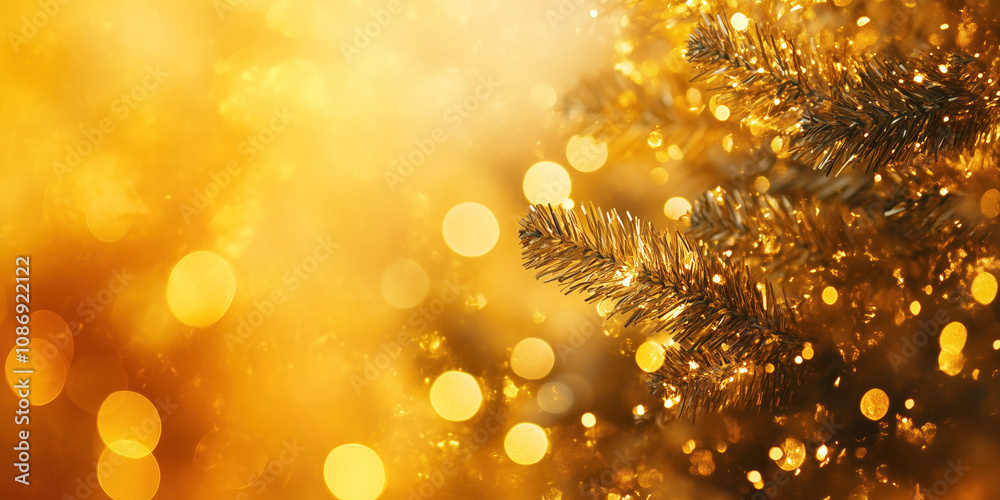 Poster christmas festive background with bokeh and lights. image. created with generative ai technology
