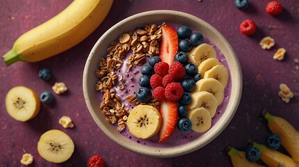 Smoothie bowl with banana