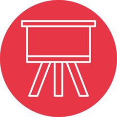 Whiteboard line circle icon