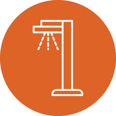 Tablet Stand line circle icon