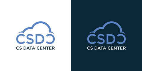 Cloud logo and company initials