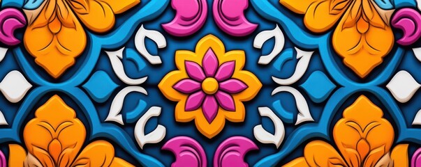 Pattern design flat design front view theme abstract art animation vivid