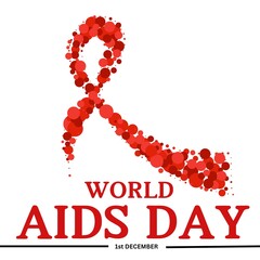 World AIDS Day. world aids day  awareness month concept poster.1st December. Vector illustration.