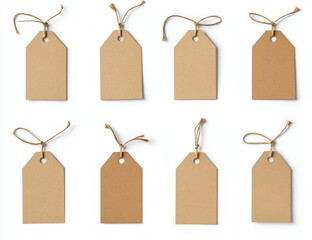 Blank Cardboard Tags with String