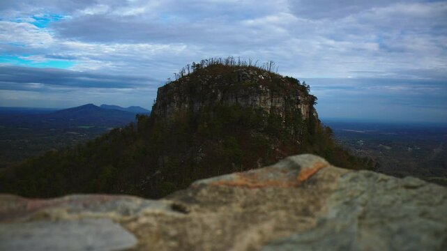 The quartzite monadnock in Pilot Mountain state Park 