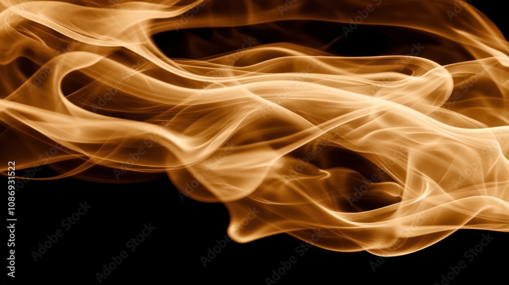 Poster fluid dynamics of fire captivating flames abstract art dark background creative concept