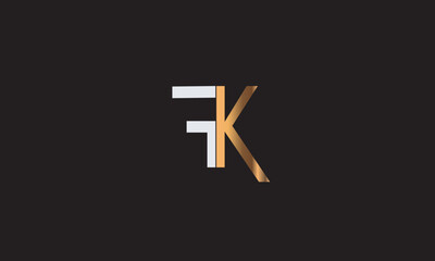 FK, KF , F , K , Abstract Letters Logo Monogram	