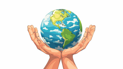 Close-Up of Human Hands Holding Earth Planer
