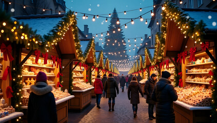 Holiday Magic Under Snow-Kissed Skies