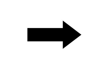 Black arrow forward vector isolated on transparent background. Straight pointing arrow to right 
