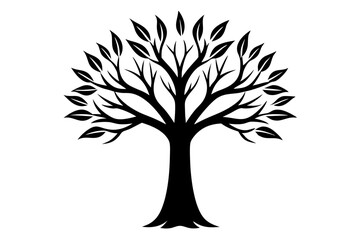 Minimalistic Tree of Life Symbol - Root and Branches Design Vector