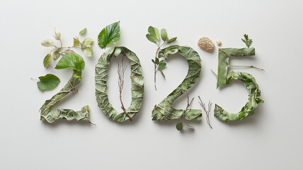 Naklejka premium 2025 New Year Celebration Typography