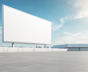 Obraz premium Empty Billboard on Rooftop Cityscape