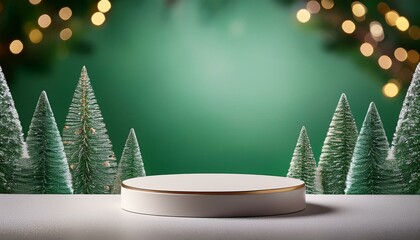 product podium stand with christmas theme background